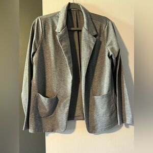 Grey Cotton Blazer Large
